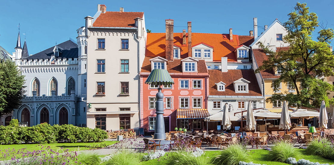 The city square in Riga, Latvia